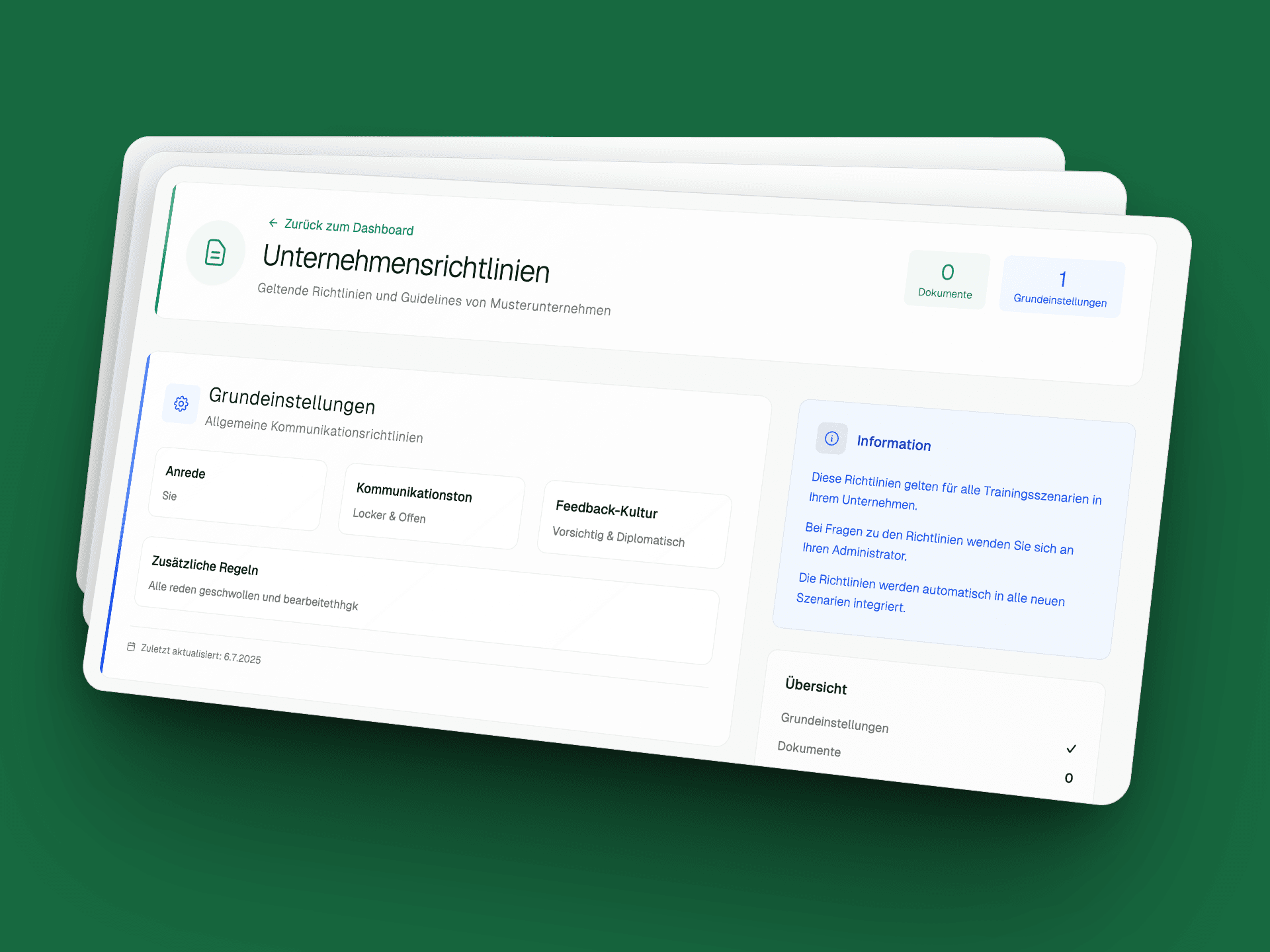 Upload eigener Führungsframeworks