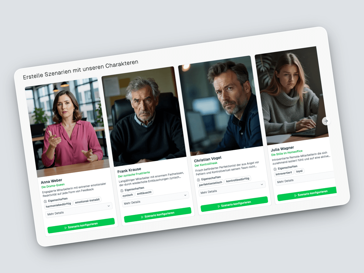 Retail-specific employee characters