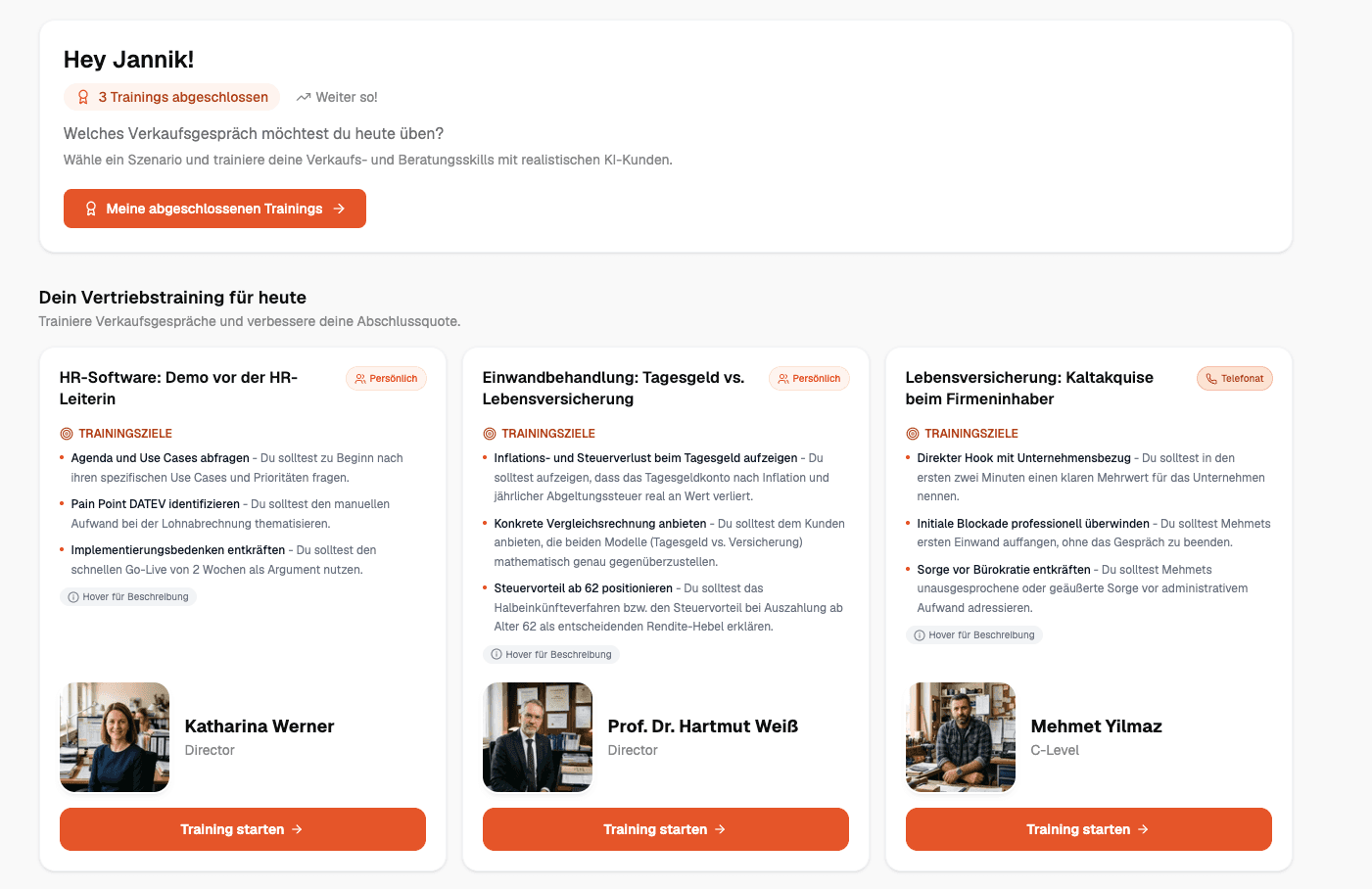 Vertriebstraining mit Fokus auf Verkaufsgespräche und Abschlussquotenoptimierung.