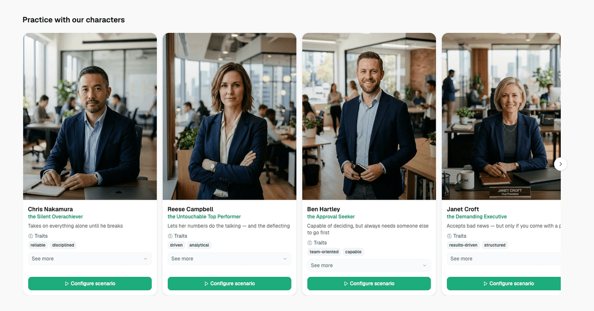 Over 50 AI characters